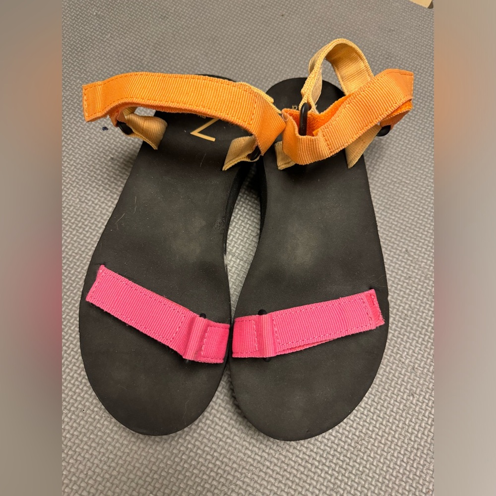 Orange and pink Zella sandals